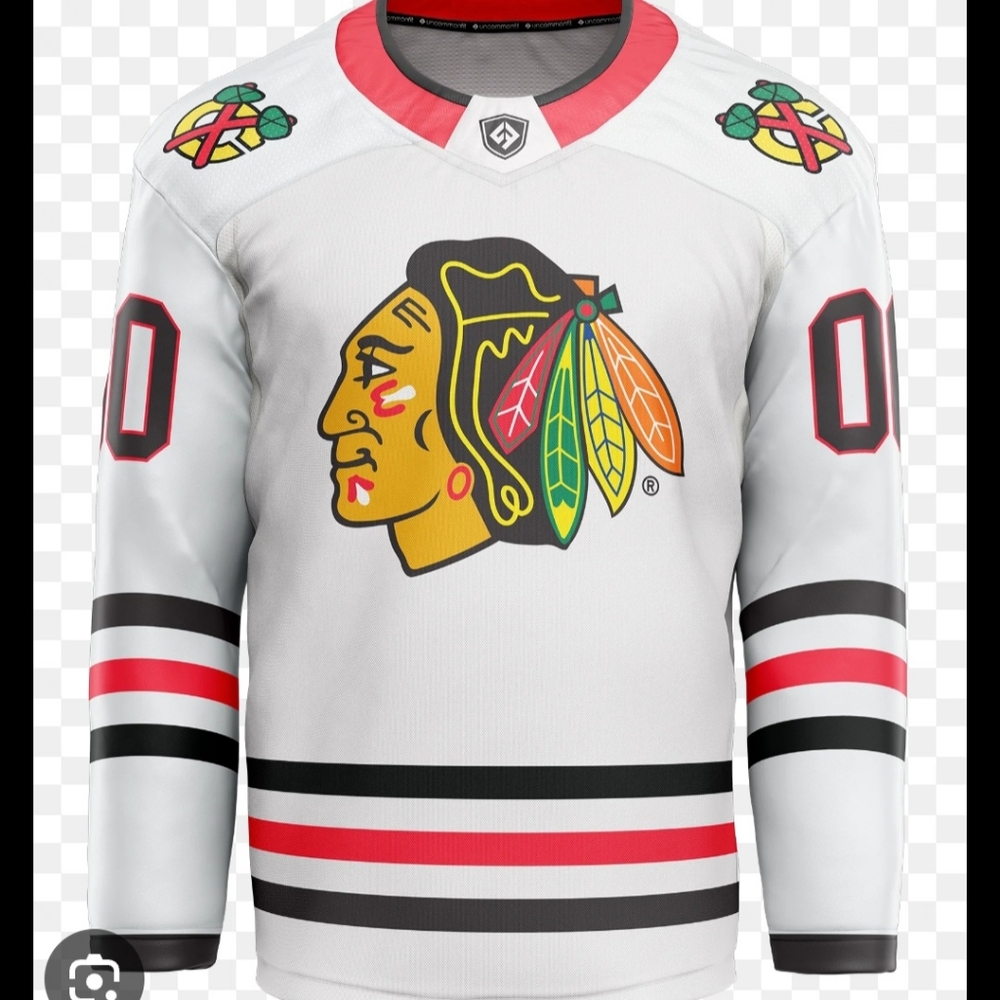 White and Red Hockey Jersey